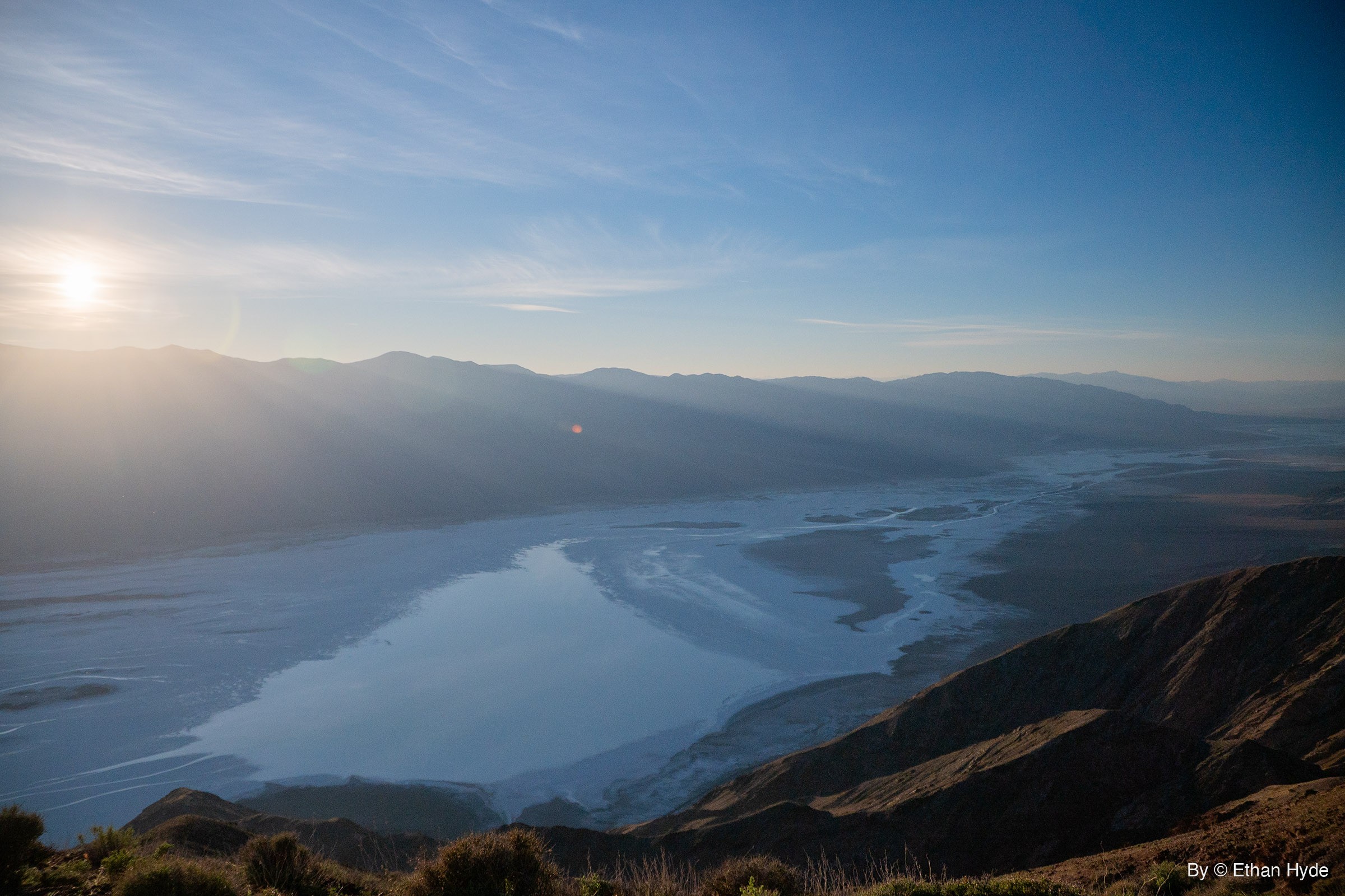 Low Sun Over Flooded Salt Flat — Basin series print