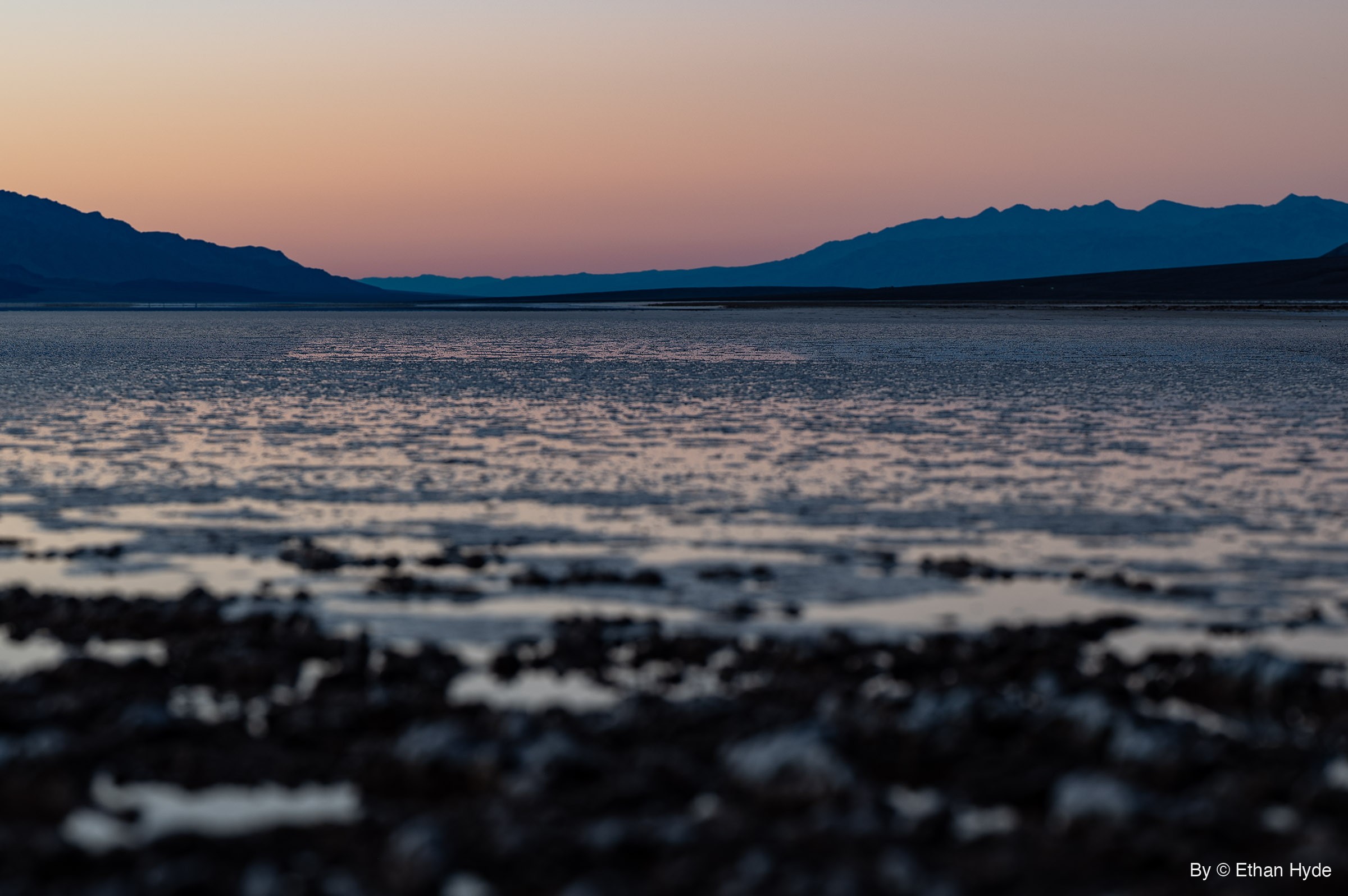 Wet Salt Crust at Dusk — Basin series print